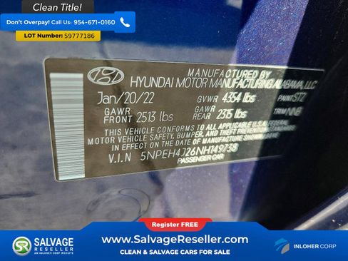 Used 2022 Hyundai Sonata Limited w/ Preferred Accessory Package FWD image 16
