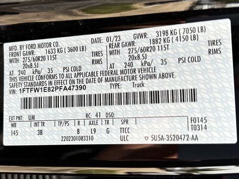 Used 2023 Ford F150 Platinum w/ Equipment Group 701A High AWD/4WD image 39