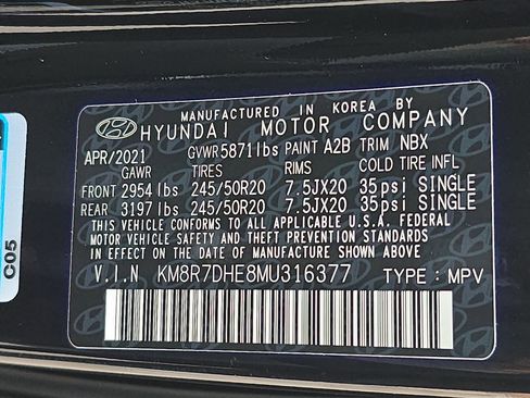 Used 2021 Hyundai Palisade Calligraphy w/ Cargo Package image 37