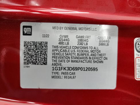 Used 2023 Chevrolet Camaro ZL1 RWD image 61