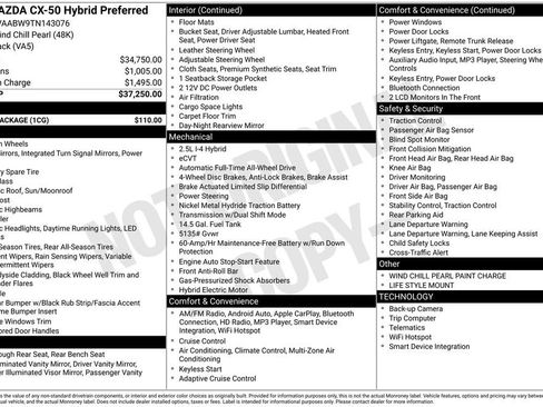 Certified 2026 MAZDA CX-50 2.5 Hybrid w/ Cargo Package AWD/4WD image 6