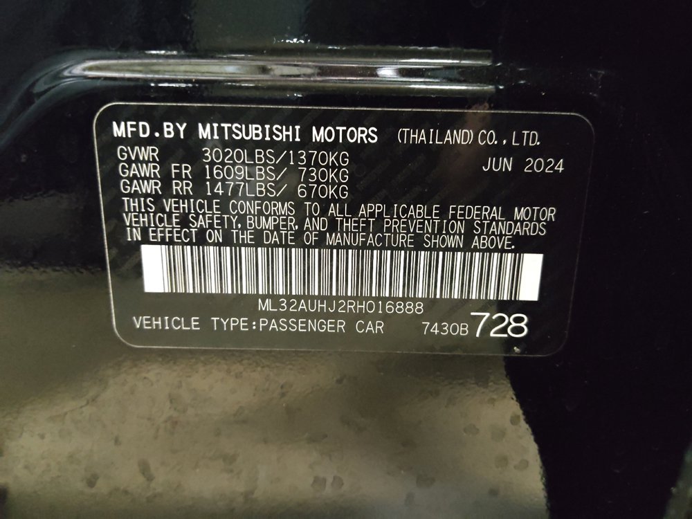 Used 2024 Mitsubishi Mirage ES FWD image 33