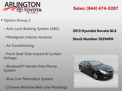 Used 2013 Hyundai Sonata GLS w/ Popular Equipment Pkg FWD image 2