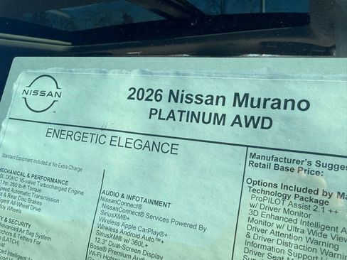 New 2026 Nissan Murano Platinum image 26