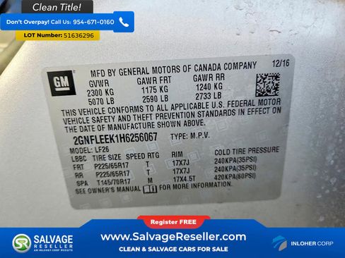 Used 2017 Chevrolet Equinox LS AWD/4WD image 17