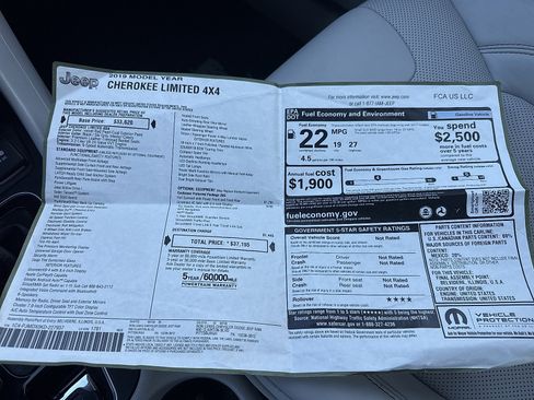 Used 2019 Jeep Cherokee Limited AWD/4WD image 55