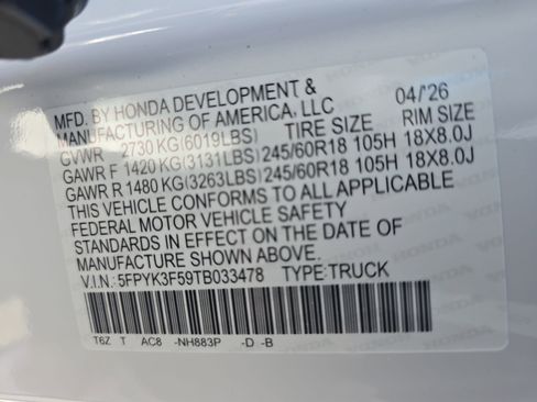 New 2026 Honda Ridgeline RTL image 34