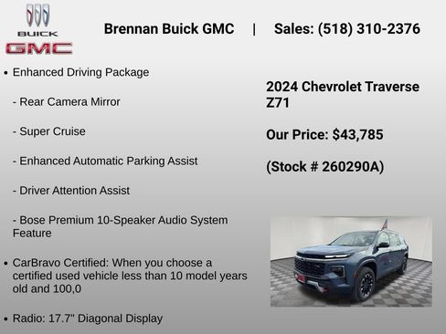 Certified 2024 Chevrolet Traverse Z71 w/ Enhanced Driving Package AWD/4WD image 6