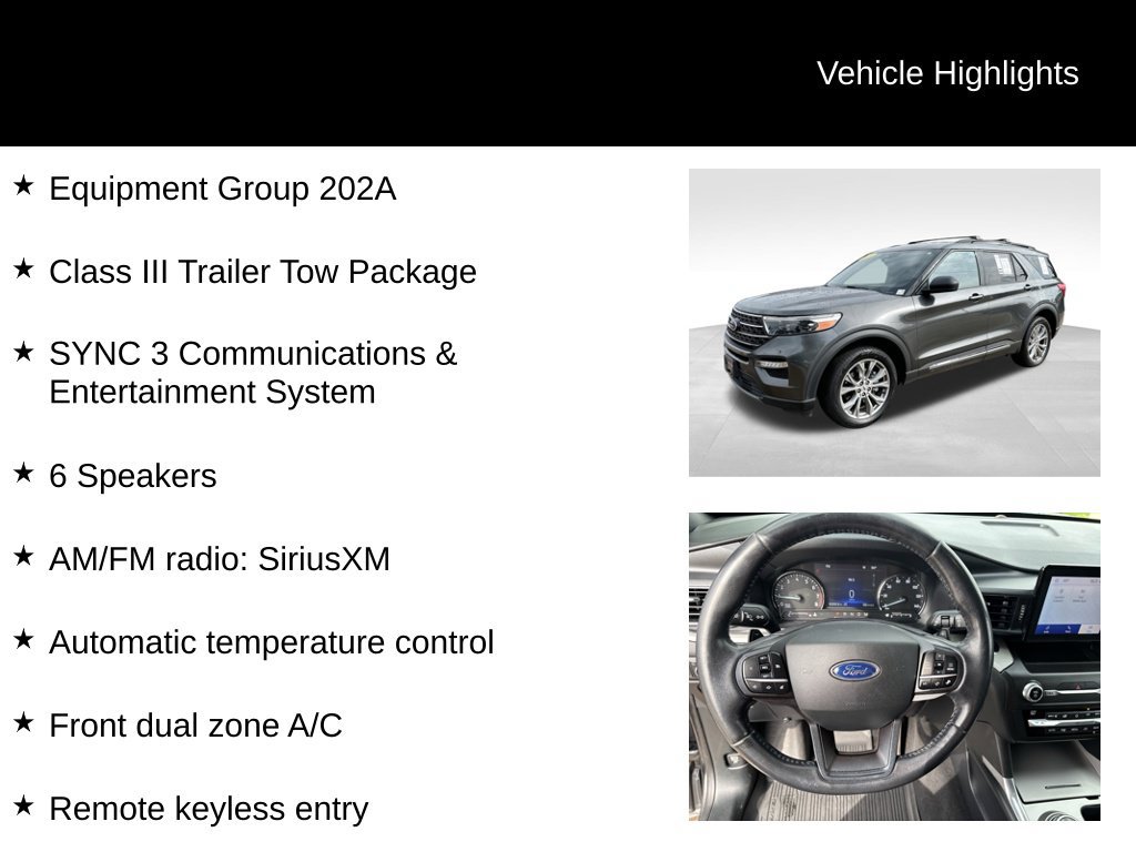 Used 2020 Ford Explorer XLT w/ Equipment Group 202A AWD/4WD image 10