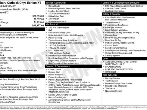 Certified 2023 Subaru Outback Onyx Edition XT image 10