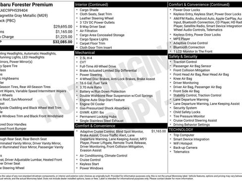 Certified 2023 Subaru Forester Premium AWD/4WD image 34