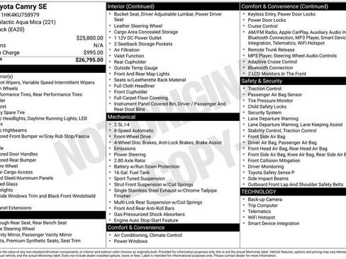 Used 2019 Toyota Camry SE image 3
