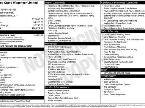 New 2026 Jeep Grand Wagoneer Limited w/ Premium Group II AWD/4WD image 2