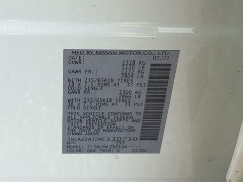 Used 2021 Nissan Murano S w/ Cargo Package FWD image 21