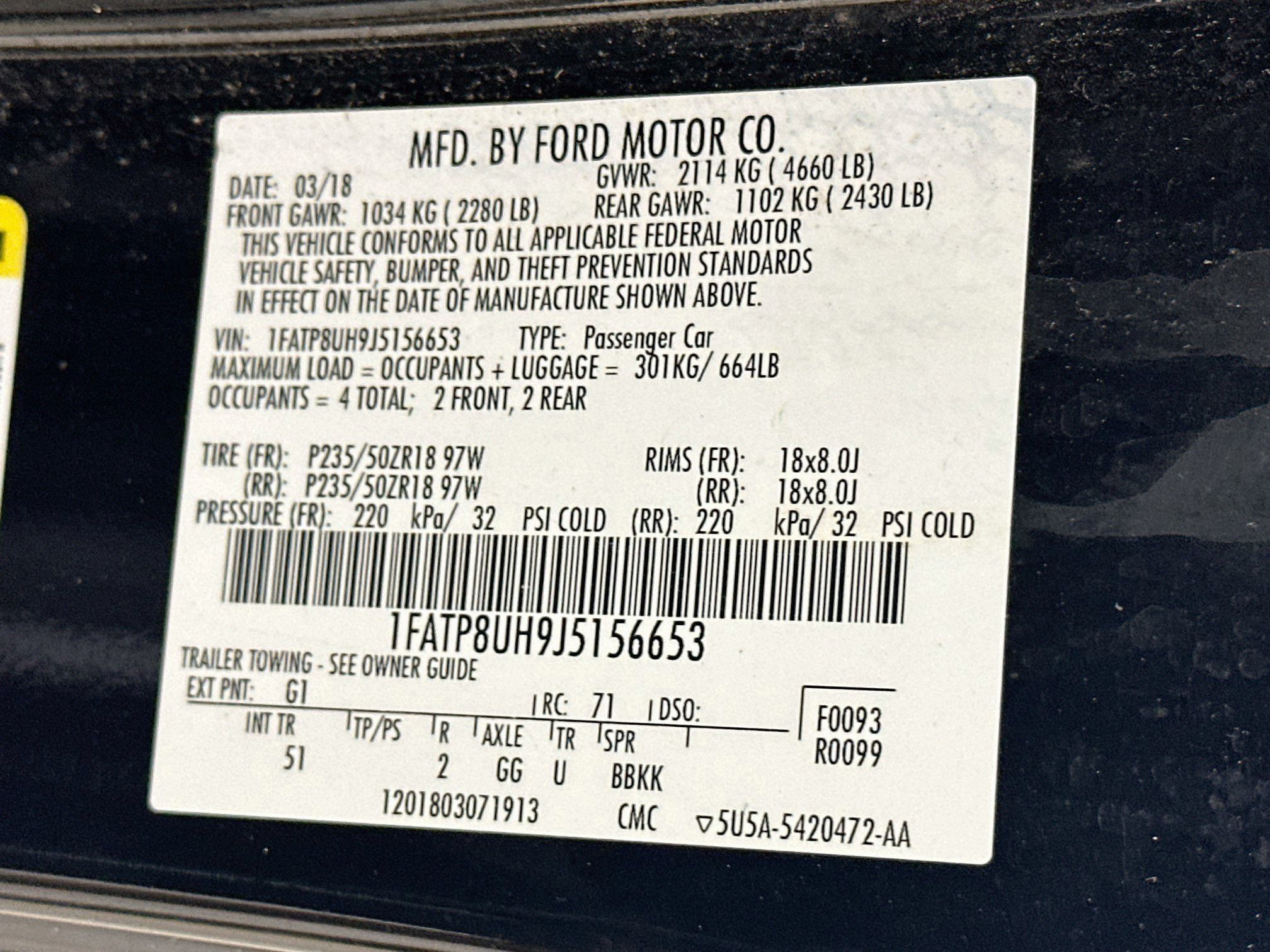 Used 2018 Ford Mustang Premium w/ Equipment Group 201A RWD image 12