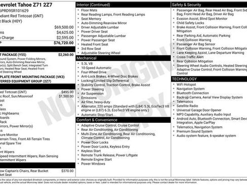 Certified 2025 Chevrolet Tahoe Z71 w/ Comfort Package AWD/4WD image 35