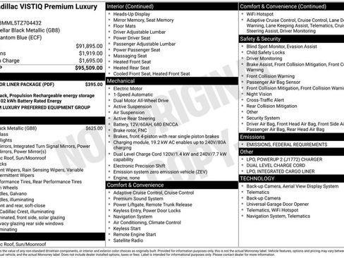 New 2026 Cadillac Vistiq Premium Luxury w/ LPO, Floor Liner Package image 4