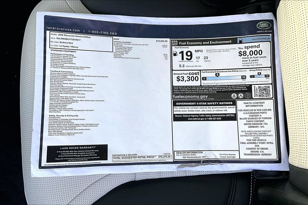 New 2026 Land Rover Discovery Limited Edition AWD/4WD image 15