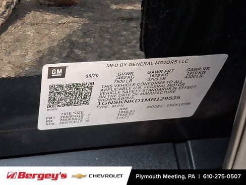 Certified 2021 Chevrolet Tahoe LT AWD/4WD image 30
