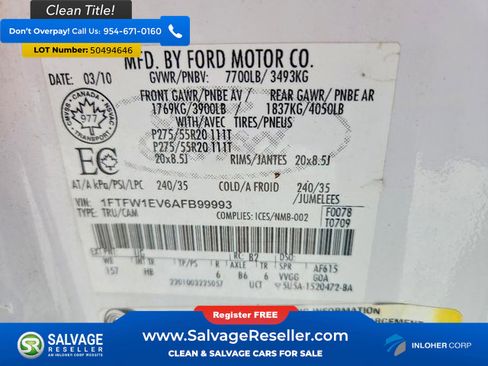 Used 2010 Ford F150 Lariat AWD/4WD image 16
