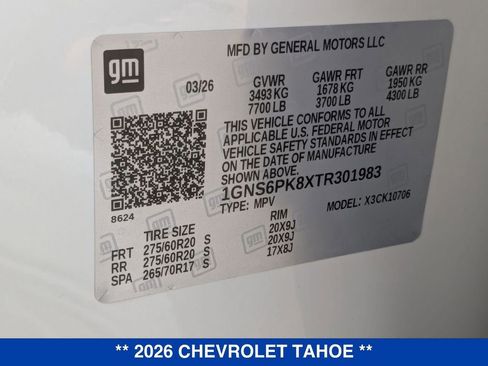 New 2026 Chevrolet Tahoe Z71 w/ Comfort Package image 38