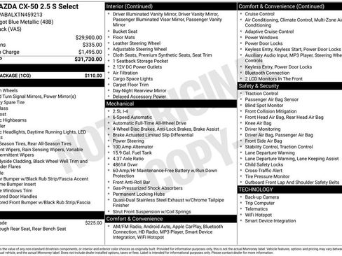 Used 2026 MAZDA CX-50 AWD 2.5 S w/ Cargo Package image 28