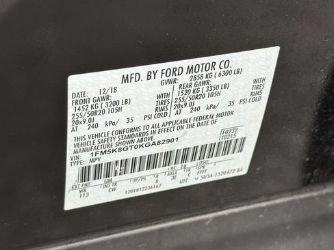 Certified 2019 Ford Explorer Sport w/ Ford Safe & Smart Package AWD/4WD image 11