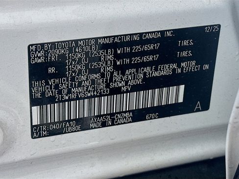 Used 2025 Toyota RAV4 XLE w/ Convenience Package FWD image 12