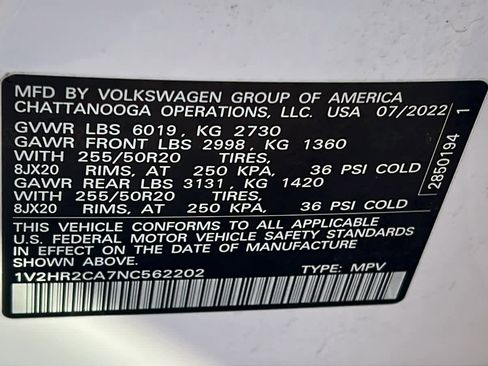 Used 2022 Volkswagen Atlas SE image 30