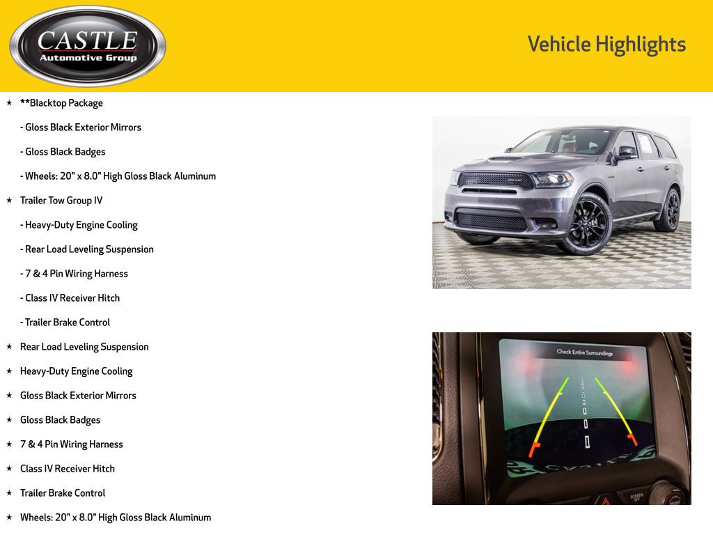Used 2020 Dodge Durango R/T w/ Blacktop Package AWD/4WD image 8