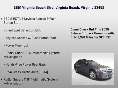 Certified 2025 Subaru Outback Premium image 8