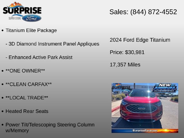 Used 2024 Ford Edge Titanium w/ Titanium Elite Package AWD/4WD image 18