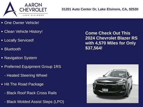 Used 2024 Chevrolet Blazer RS w/ Driver Confidence II Package image 5