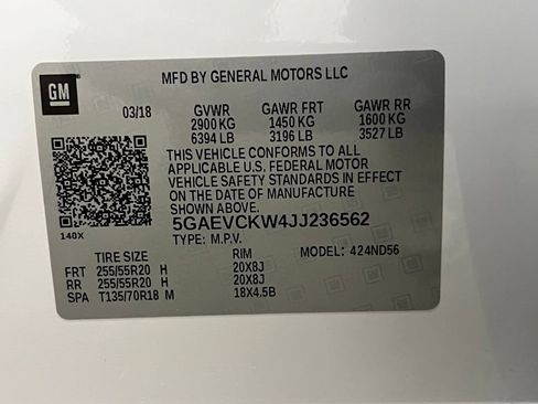 Certified 2018 Buick Enclave Avenir w/ Avenir Technology Package AWD/4WD image 39