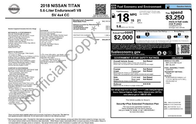 Used 2018 Nissan Titan SV AWD/4WD image 2