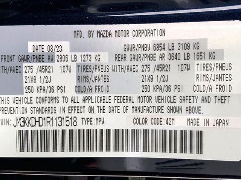 Certified 2024 MAZDA CX-90 3.3 Turbo w/ Premium Package AWD/4WD image 34