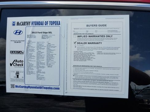Used 2015 Ford Edge SEL w/ Equipment Group 201A FWD image 7