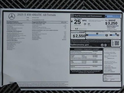 New 2025 Mercedes-Benz E 450 4MATIC All-Terrain Wagon image 9