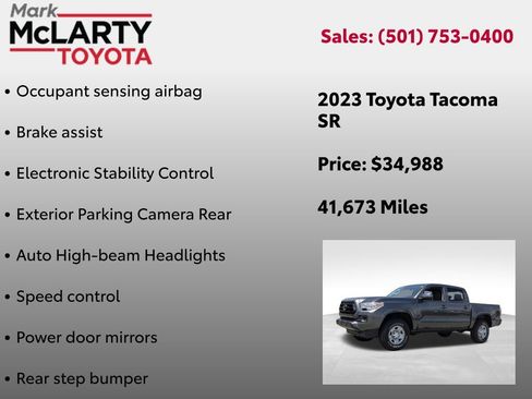 Certified 2023 Toyota Tacoma SR AWD/4WD image 32