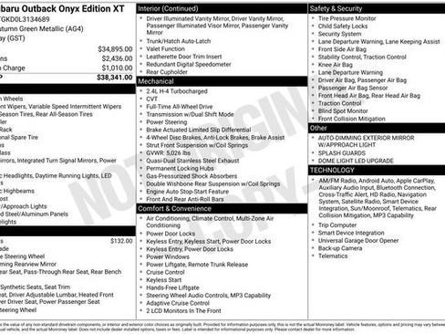 Used 2020 Subaru Outback Onyx Edition XT image 36