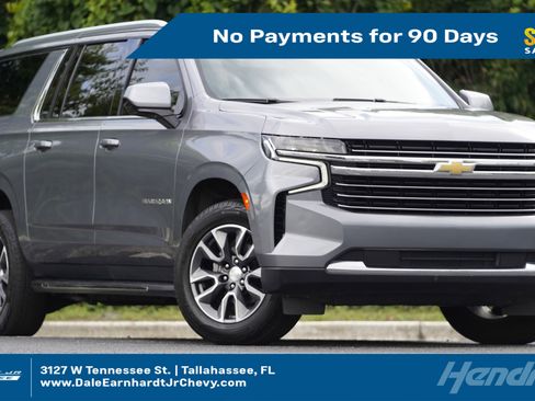 Used 2021 Chevrolet Suburban LT w/ Rear Media and Nav Package RWD image 1