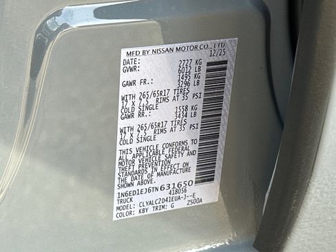 New 2026 Nissan Frontier SV w/ SV Convenience Package image 36