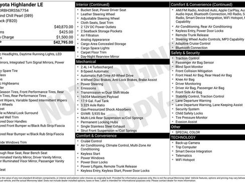 Used 2024 Toyota Highlander LE AWD/4WD image 37