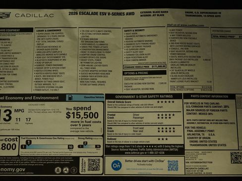 Used 2026 Cadillac Escalade ESV V image 43