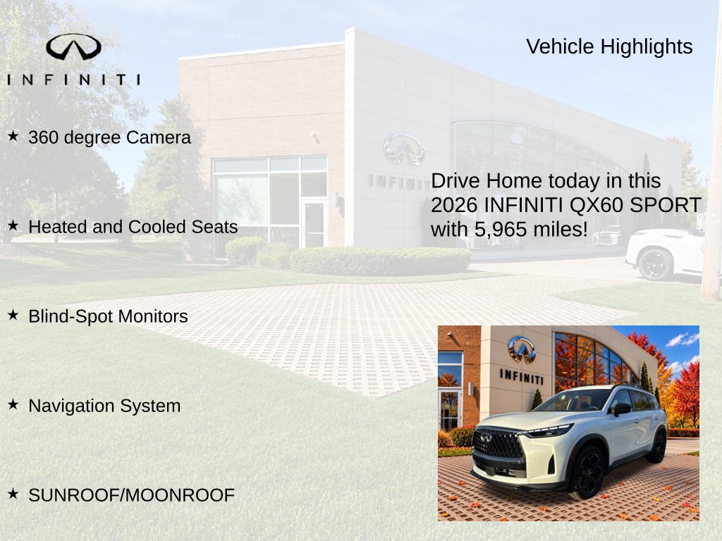 Used 2026 INFINITI QX60 Sport w/ Dark Cargo Package AWD/4WD image 9