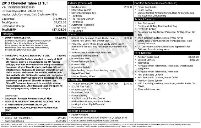 Used 2013 Chevrolet Tahoe LT w/ Luxury Package AWD/4WD image 6
