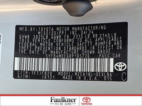 Certified 2024 Toyota Corolla LE FWD image 26