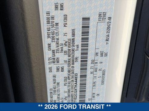 New 2026 Ford Transit 150 T150 AWD image 20