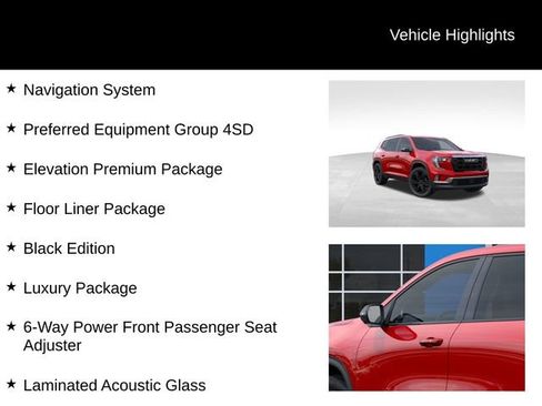 New 2026 GMC Acadia Elevation w/ Black Edition AWD/4WD image 7