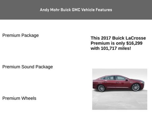 Used 2017 Buick LaCrosse Premium w/ Driver Confidence Package #2 AWD/4WD image 8
